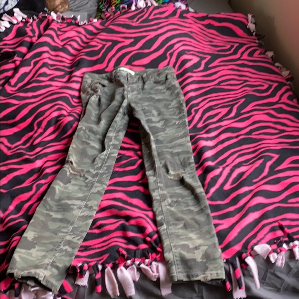Camouflaged jeans